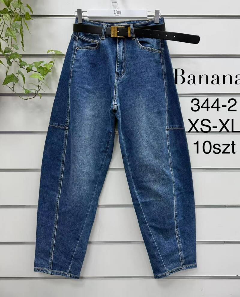Spodnie damskie jeansy Roz XS-XL, 1 Kolor Paczka 10 szt